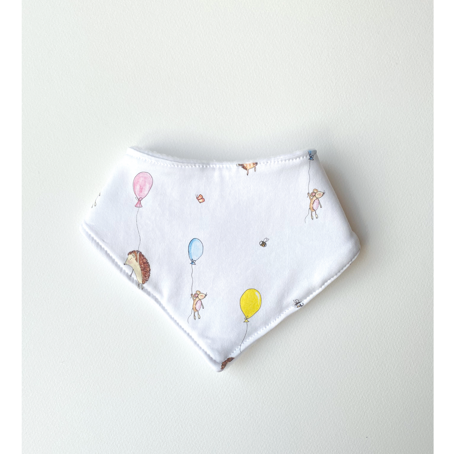 Hedgehog and Balloon Dribble Bib