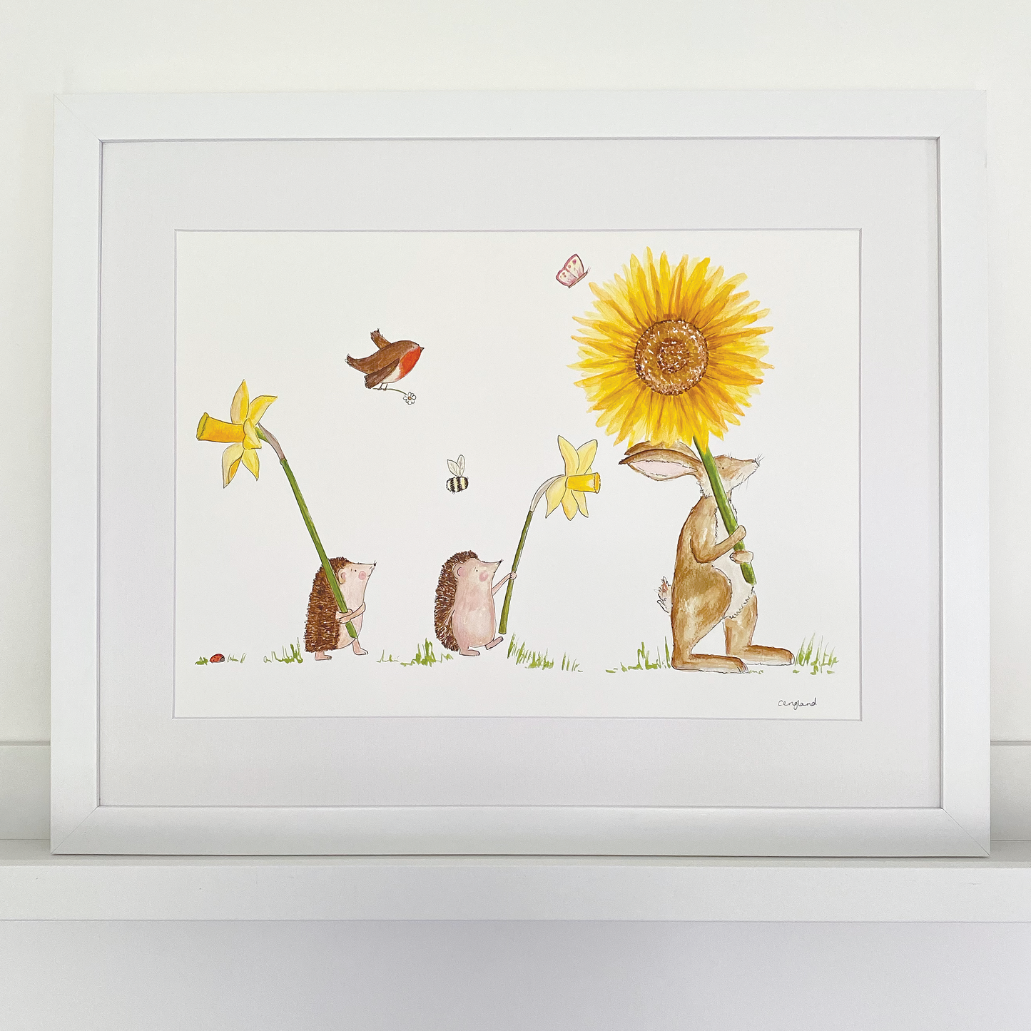 Original Off To The Flower Show - Charlotte England Artist