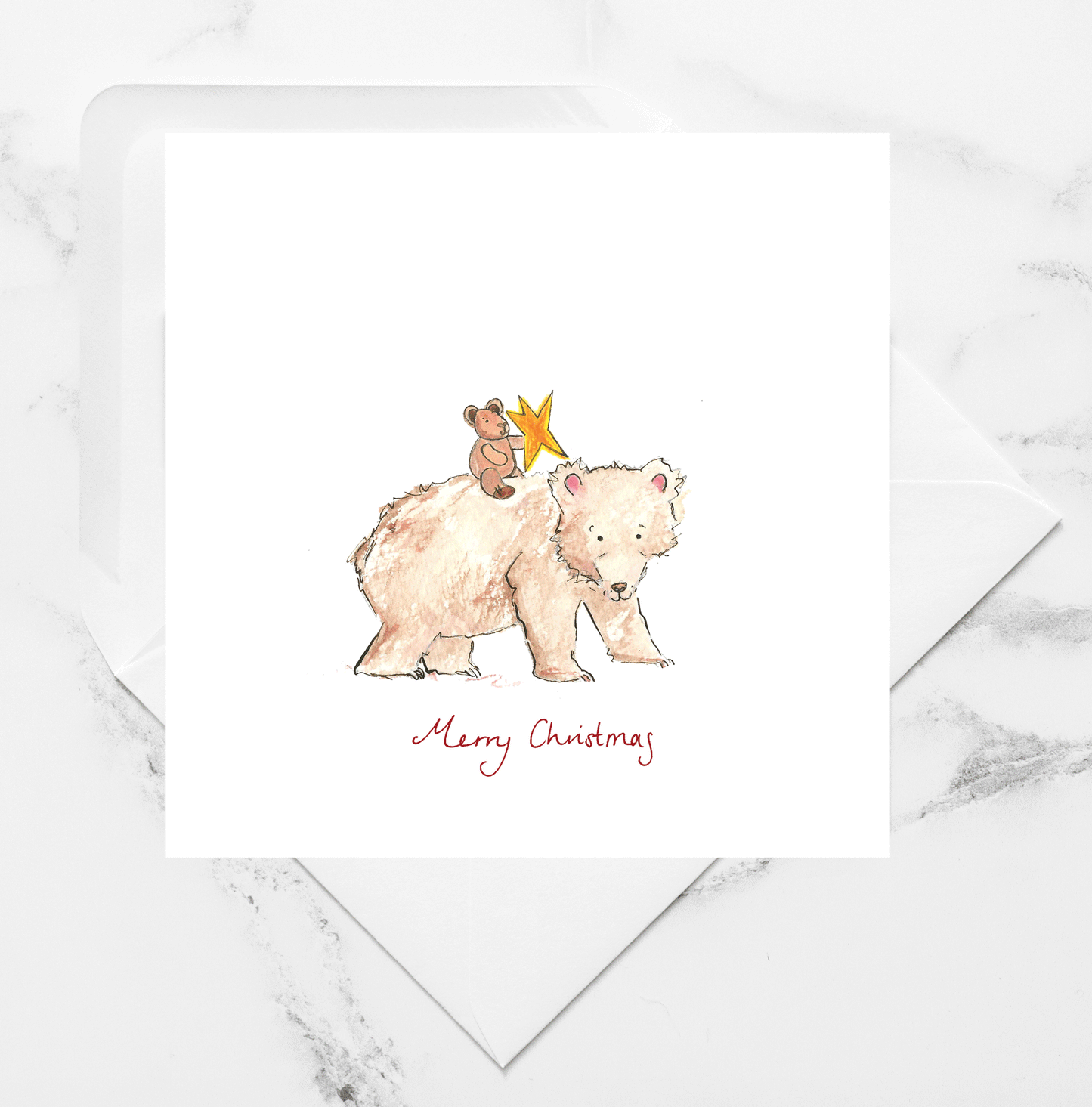 Little Bear and Ted Card - Charlotte England Artist