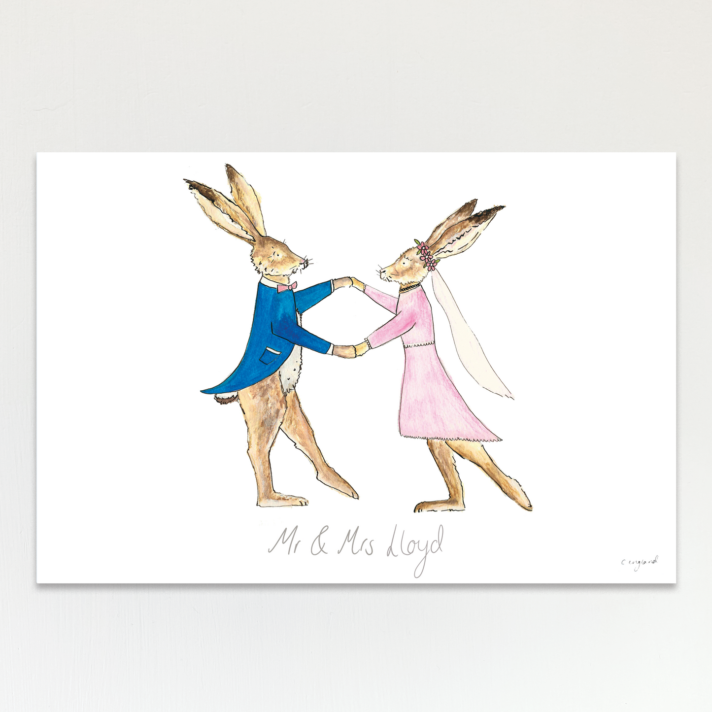Personalised Bride & Groom Print
