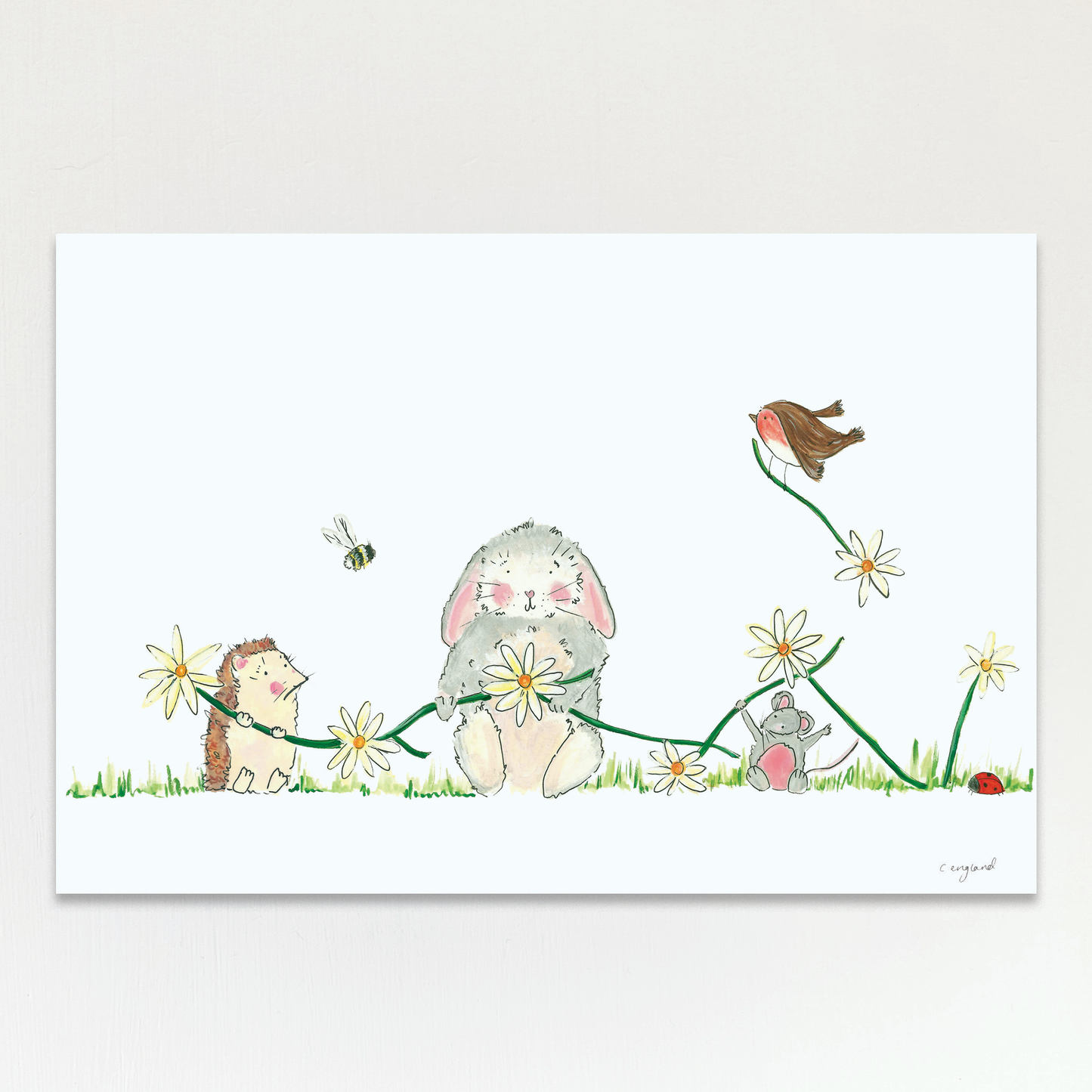 Personalised Daisy Chain Print