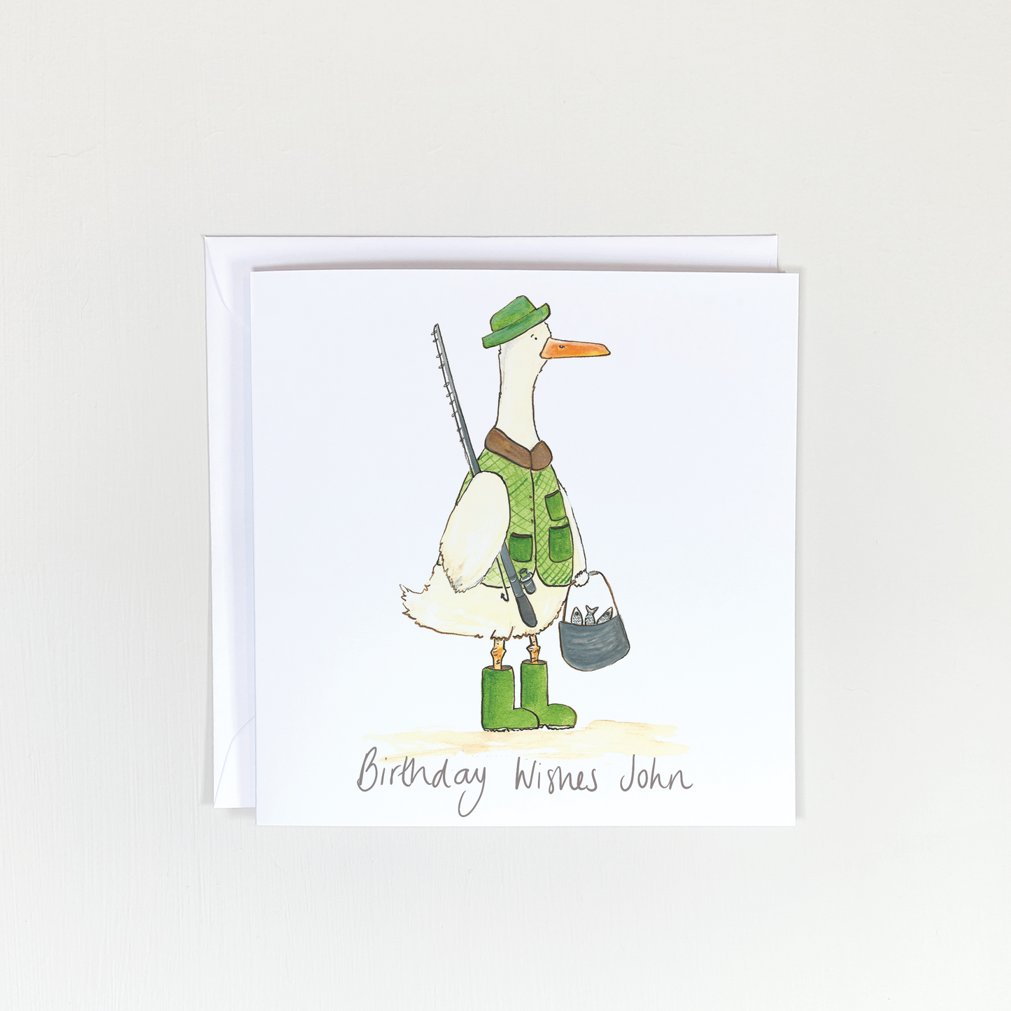 Personalised Catch Of The Day Card - Charlotte England Artist