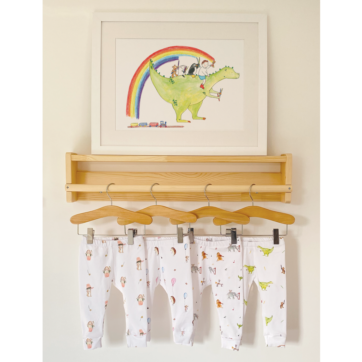 Dinosaur and Rainbows Leggings