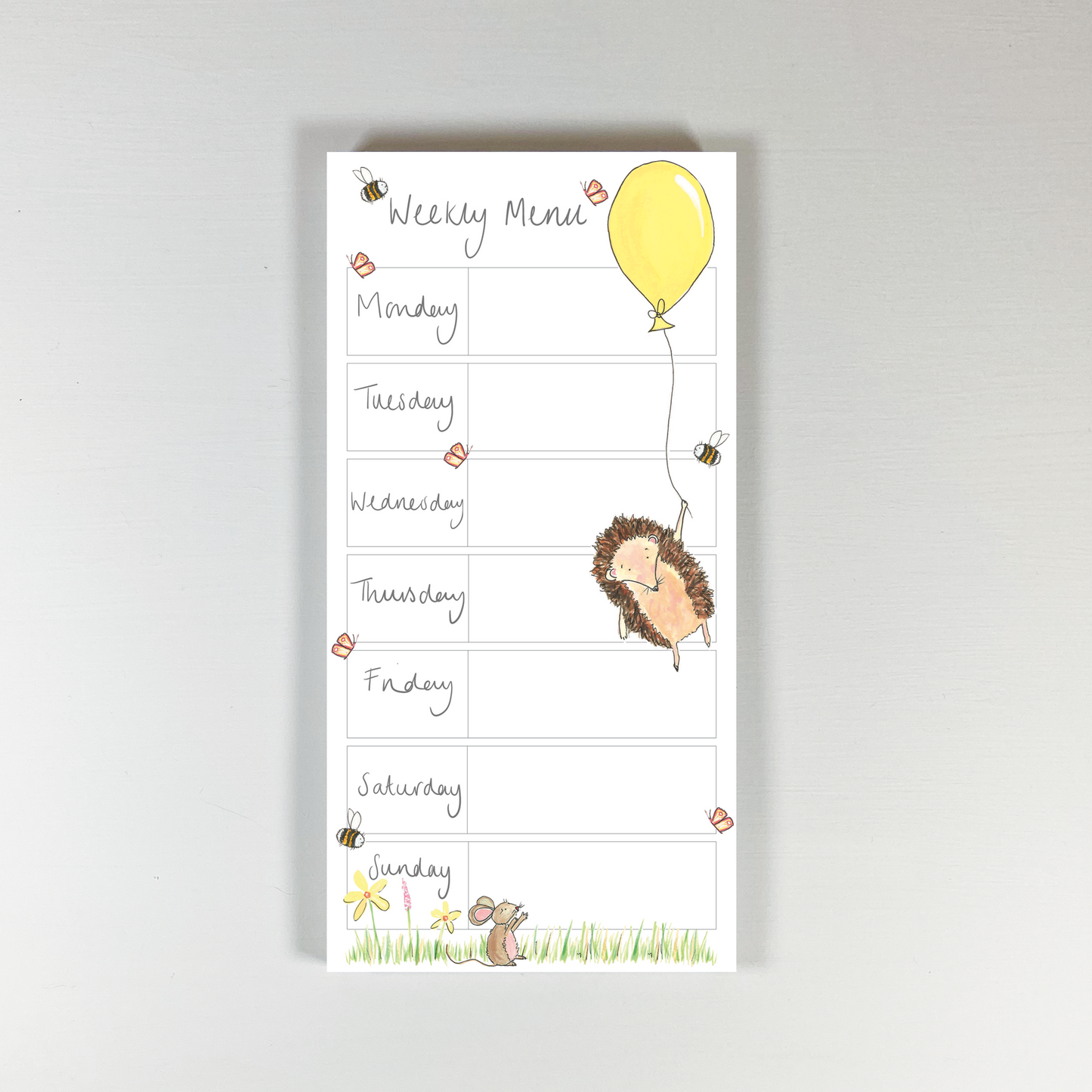 Weekly Menu Note Pad