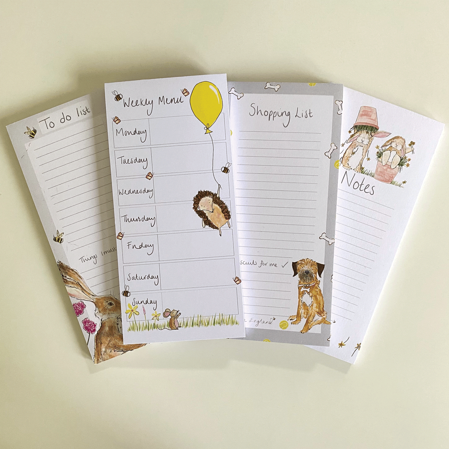 Hedgehog Shopping List Note Pad