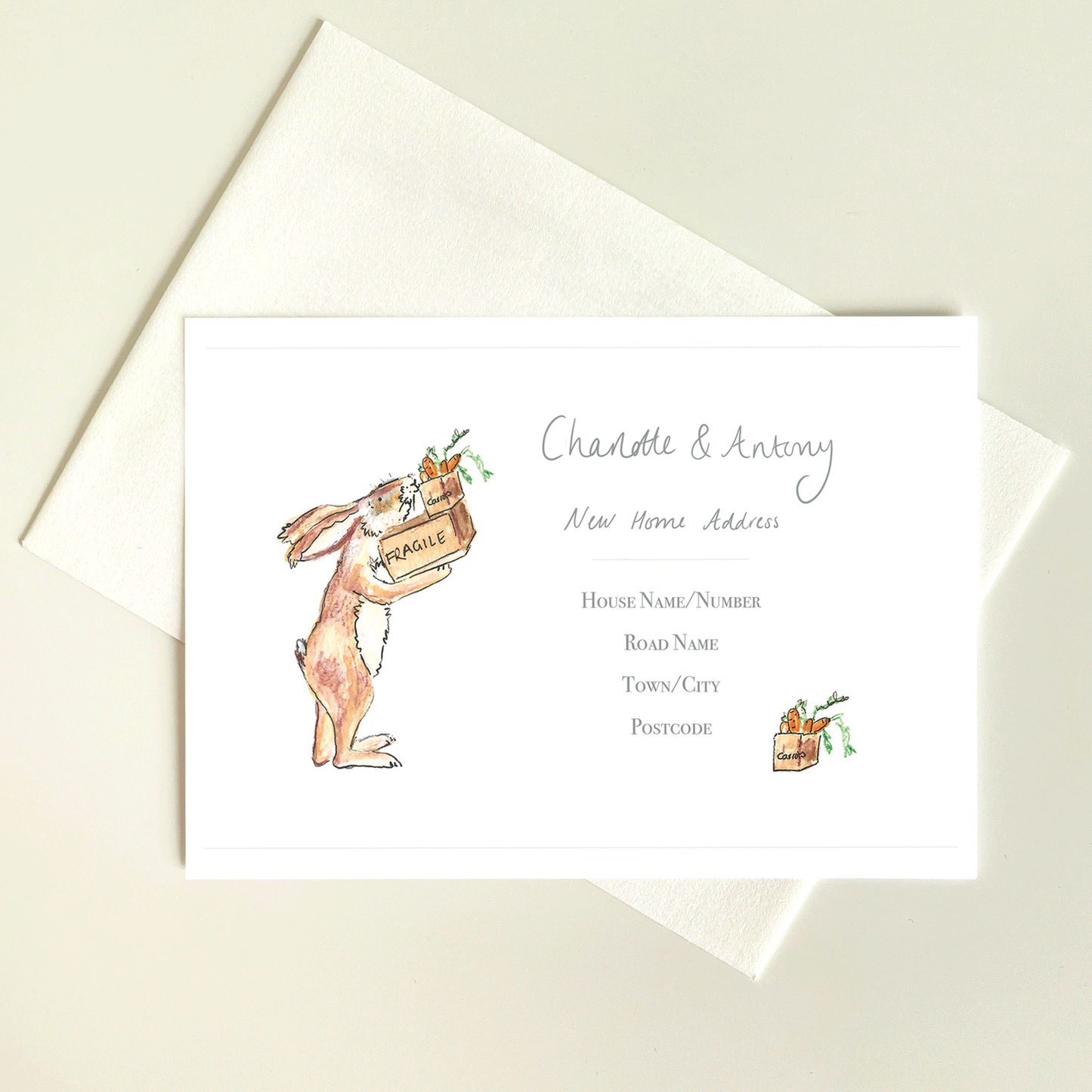 Personalised New Address Postcards - Charlotte England Artist