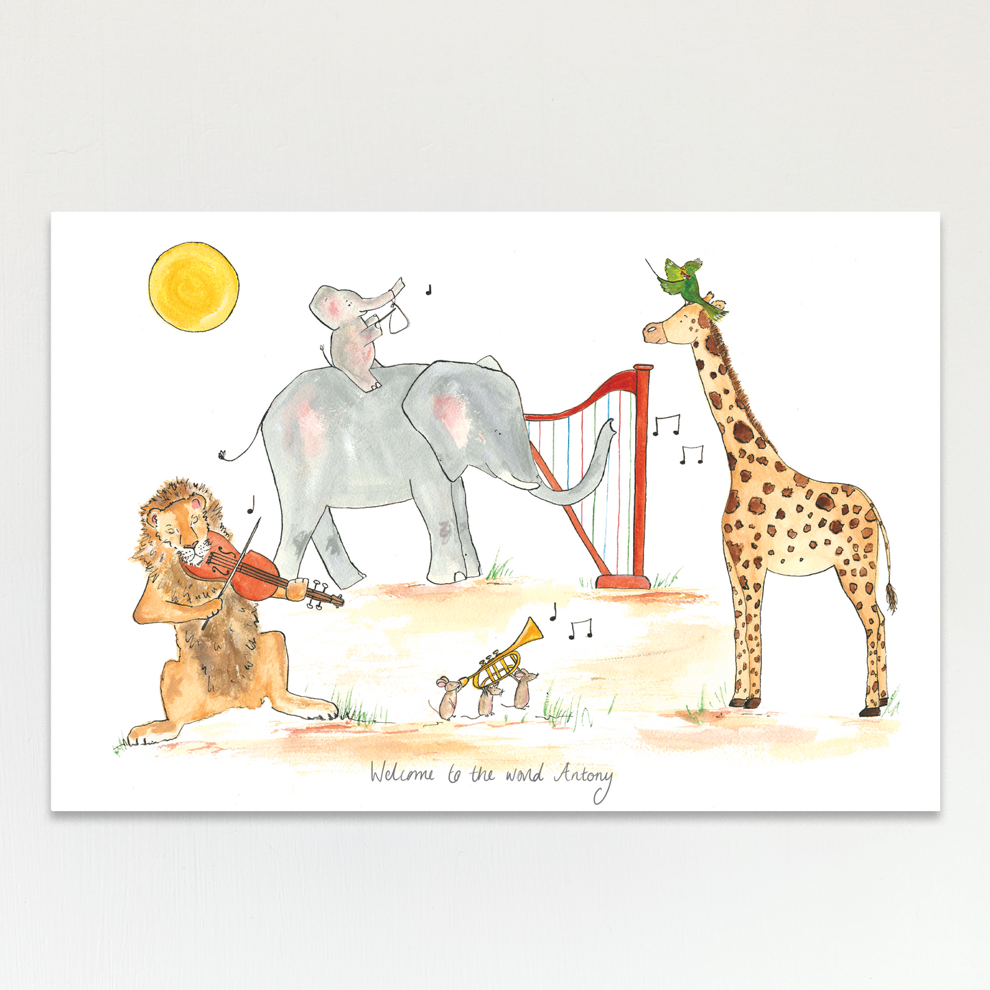 Personalised Safari Choir Print