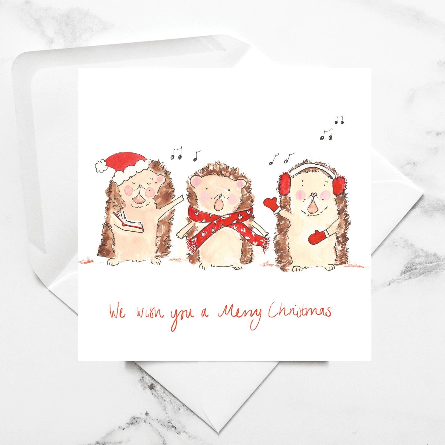 Singing hedgehogs Card - Charlotte England Artist