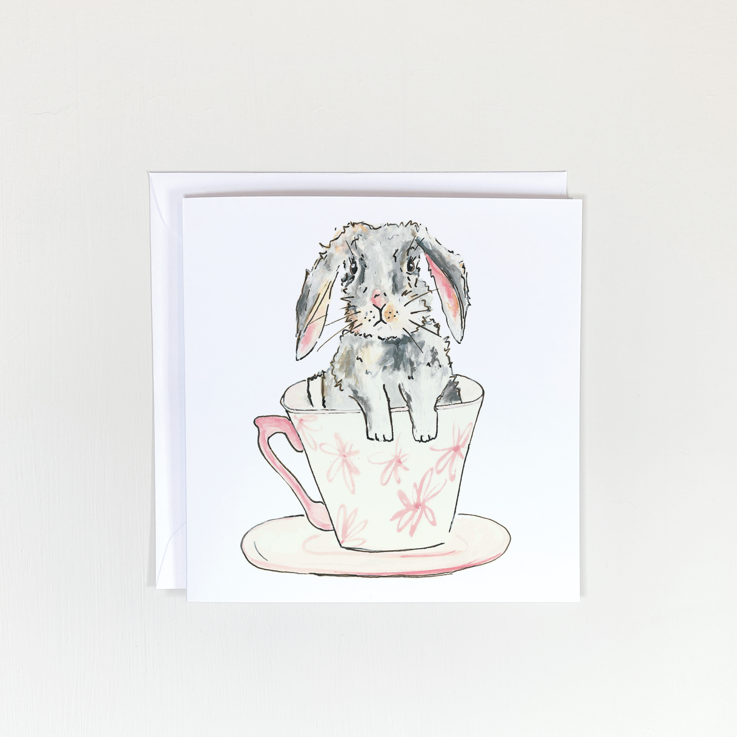 Tea Cup Bunny Card