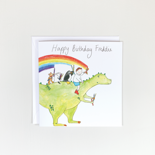 Personalised Dinosaur Colouring A Dream Card