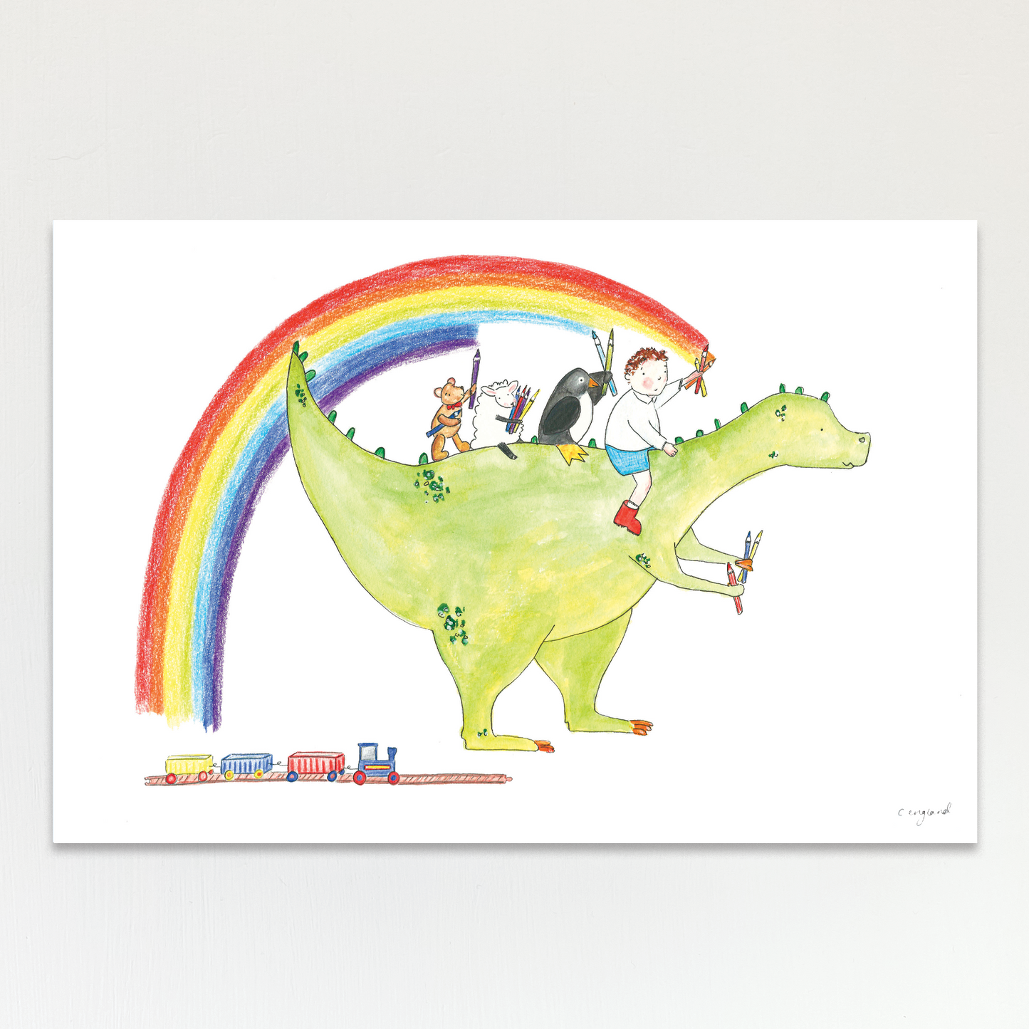 Dinosaur Colouring in a Dream