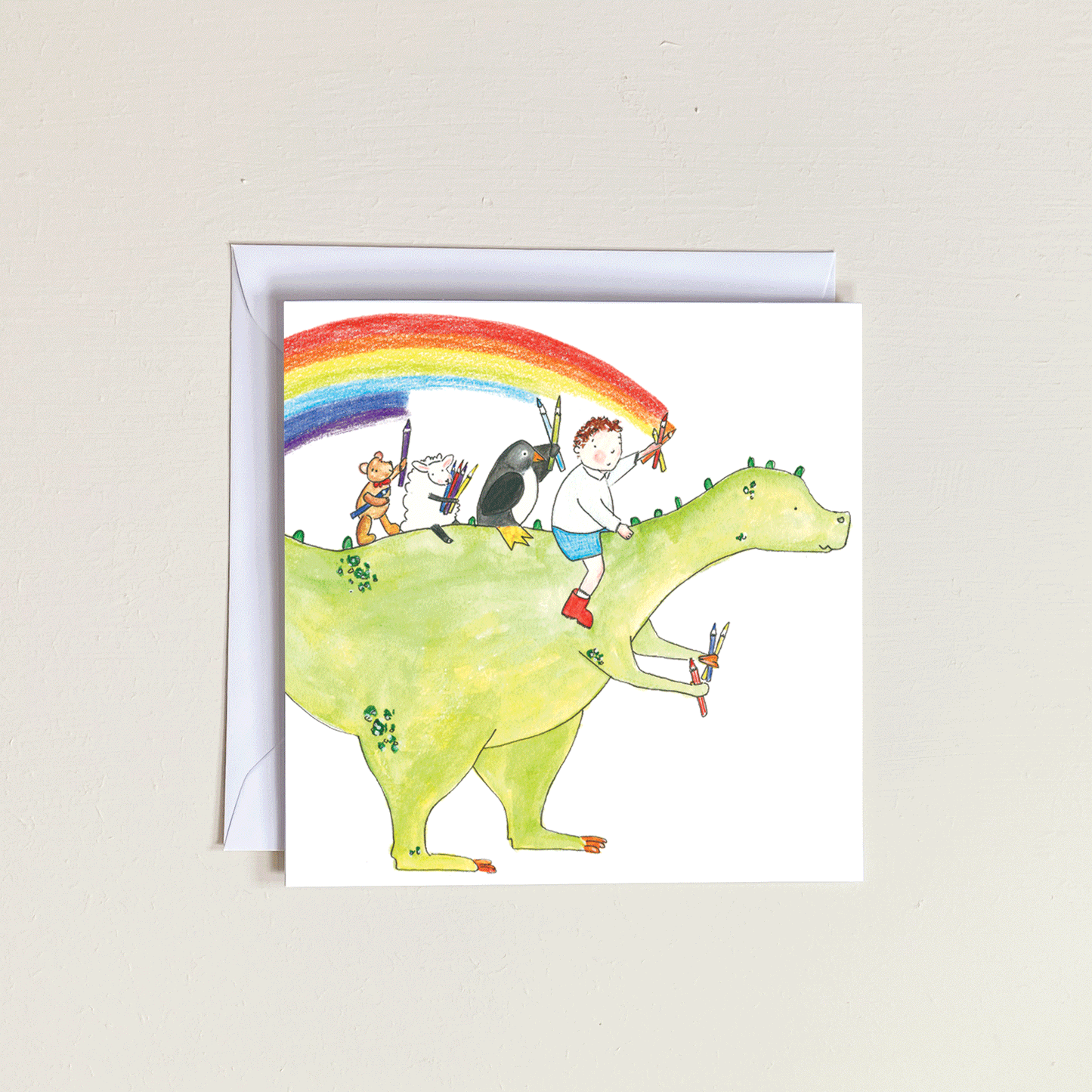 Dinosaur colouring in a dream Card