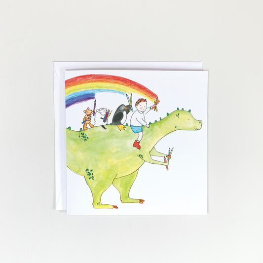 Dinosaur colouring in a dream Card