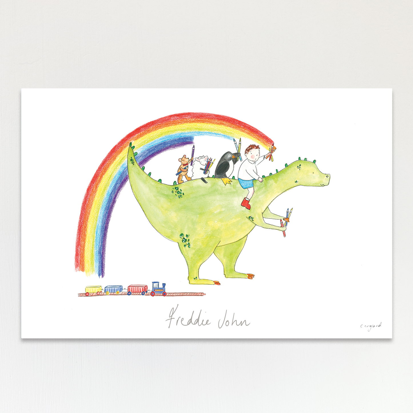 Personalised Dinosaur Colouring a Dream