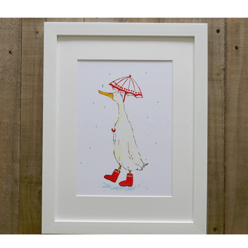 Duck With Hearts - Charlotte England Artist