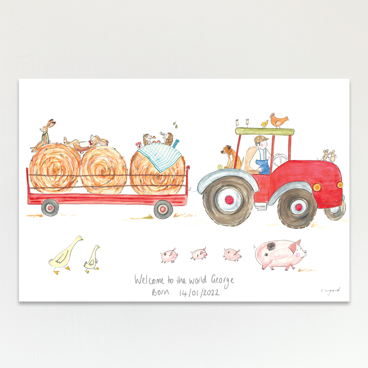 Personalised On The Farm Print