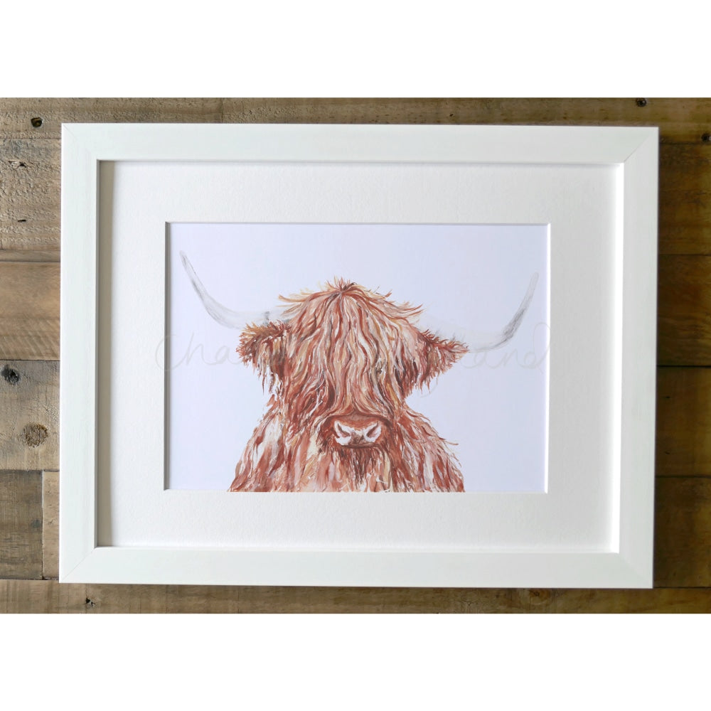 Highland Cow Framed A4 Print