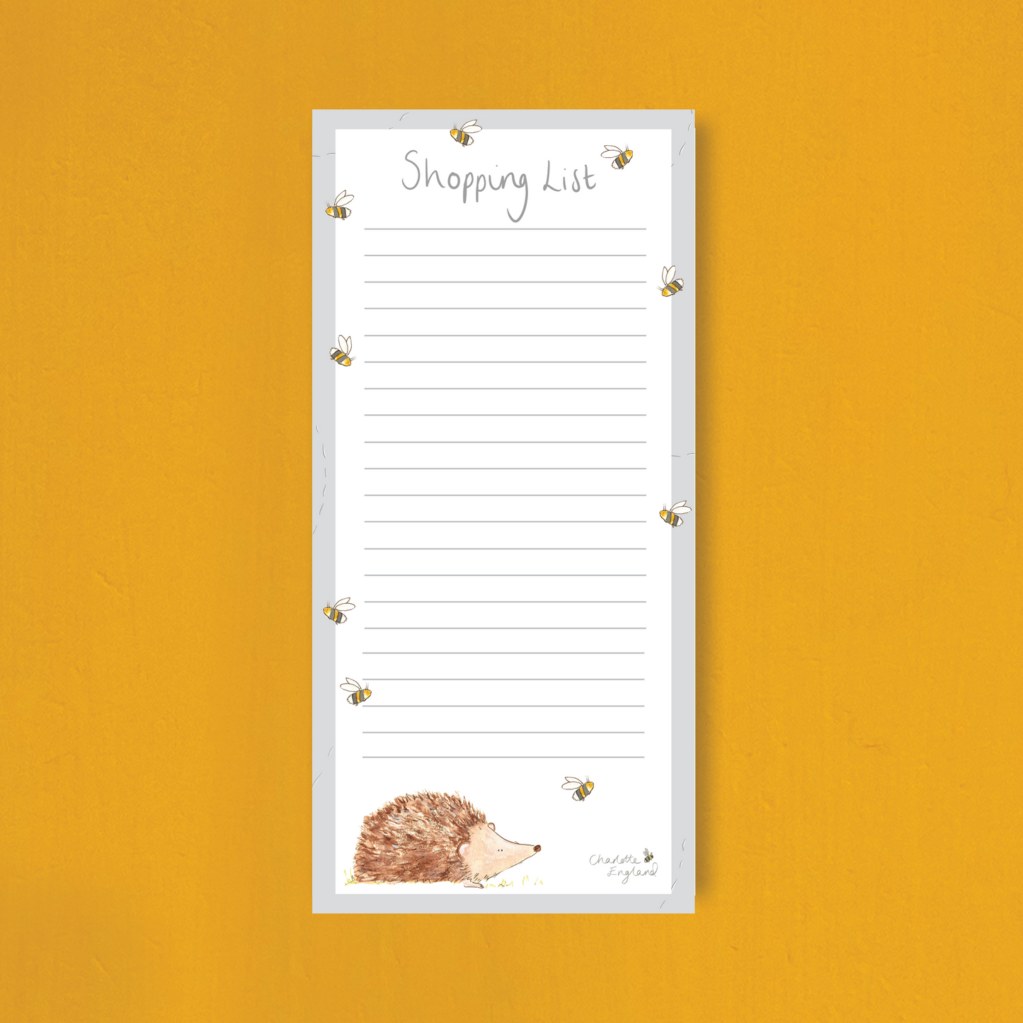 Hedgehog Shopping List Note Pad