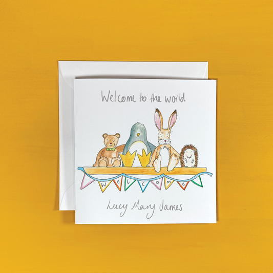 Personalised New Born Baby Card